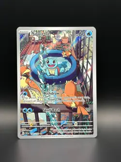 Pokemon TCG Squirtle Stellar Crown Illustration Card 148/142 NM - Image 1