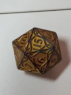 Magic The Gathering MTG Kaldheim Gold Oversized Spindown Die Dice D20 - Image 3