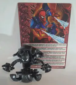 Bakugan Marvel - Ventus - Spiderman Black Symbiote Suit - Card Spin Master - VGC - Image 1