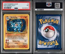 1999 Pokemon Game Machamp #8 1ST Edition PSA 7 Holo Vintage Base Set - Image 3
