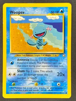 Wooper 82/111 Neo Genesis - Pokemon LP-EXC BUY 2 CARDS GET 1 FREE!! - Image 1