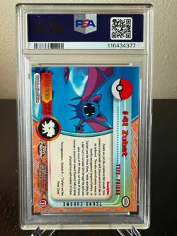 Pokemon 2000 Topps Chrome Zubat Tekno PSA 6 Excellent-Mint #41 - Image 2