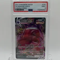 Pokemon TCG Fusion Strike Gengar VMAX #157/264 Full Art PSA 9 MINT - Image 1