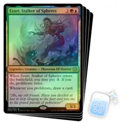 FOIL EZURI, STALKER OF SPHERES X4 Phyrexia: All Will Be One ONE Magic MTG CARD - Image 1