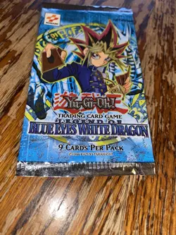 EMPTY Yugioh Booster Pack Wrapper - Legend Of Blue Eyes White Dragon 1st Edition - Image 3