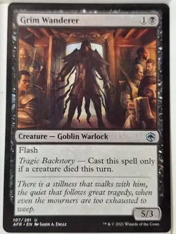 Grim Wanderer - Adventures in the Forgotten Realms Magic the Gathering MTG Nice! - Image 1