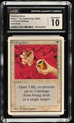 HEALING SALVE Unlimited CGC 10 Gem Mint Vintage MTG [Nostalgium] - Image 1