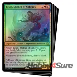 Foil Ezuri, Stalker Of Spheres X4 M/NM Magic MTG Phyrexia: All Will Be One - Image 1