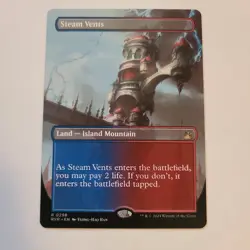 Magic the Gathering - Steam Vents (Borderless) - Ravnica Remastered - NM - Image 1