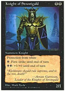 Knight of Stromgald ~ Lightly Played 5th Edition Fifth MTG Magic UltimateMTG Bla - Image 1