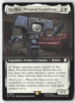MTG - Yes Man, Personal Securitron (Extended Art) R Universes Beyond: Fallout 37 - Image 1