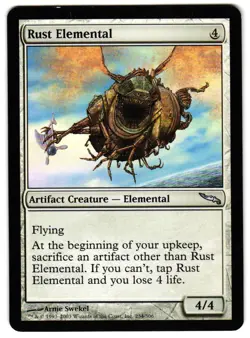 Magic_the_gathering Mirrodin Rust Elemental #234 2003,MTG,LP Uncommon - Image 1