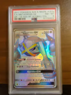2017 Pokemon S&M Metagross GX 157A/145 Alternate Art Promos Holo PSA 8 NM - Image 1