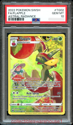 Pokemon Astral Radiance Flapple TG02 PSA 10 - Image 1
