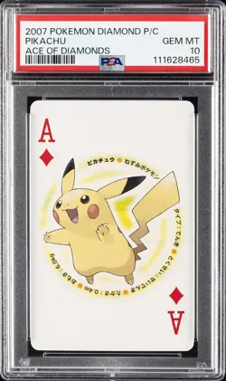 2007 POKEMON DIAMOND VERSION PLAYING CARDS ACE OF DIAMONDS PIKACHU PSA 10 - Image 1