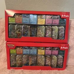 Pokemon TCG Prismatic Evolutions Costco Mini Tins 8 Pack Lot Of 2 - Image 1