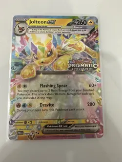 Pokemon TCG Jolteon EX 030/131 Prismatic Evolutions Stamped Promo NM - Image 1