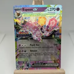 Pokemon Prismatic Evolution Espeon ex 034/131 Stamped Promo Surprise Box - Image 1