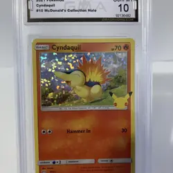 2021 Pokemon McDonald's Collection Promo 10/25 Cyndaquil GMA 10 Gem Mint - Image 3
