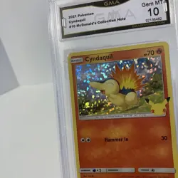 2021 Pokemon McDonald's Collection Promo 10/25 Cyndaquil GMA 10 Gem Mint - Image 4