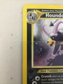 2001 Pokemon Neo Discovery 4/75 Houndoom 1st Edition Holo Rare (Light Crease) - Image 4