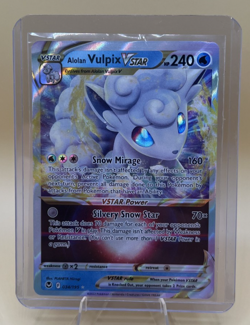 Alolan Vulpix VSTAR 034/195 Ultra Rare Holo SWSH12: Silver Tempest NM Pokemon - Image 1