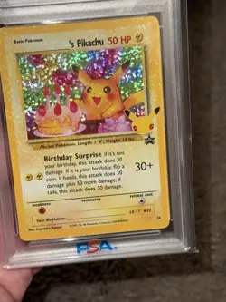 Pokemon Celebrations Birthday Pikachu Classic Holo Bleed Error PSA 10 GEM MINT - Image 3