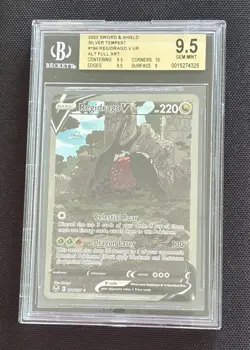 BGS 9.5 Regidrago V ALT ART 184/195 Pokemon Silver Tempest - Image 1