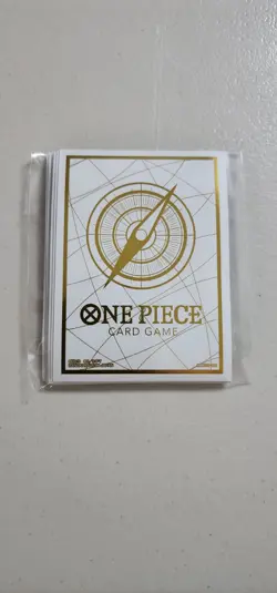 One Piece Card Game 10 Count Sleeves White & Gold Compass - Image 1