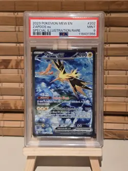 Pokemon TCG Zapdos EX Holo Card 202/165 Scarlet & Violet 151 PSA 9 - Image 1