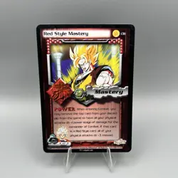 Dragon Ball Z DBZ CCG TCG 131 Red Style Mastery Unlimited Holo Foil Card - Image 1