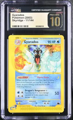 CGC 10 PRISTINE Gyarados 2003 Skyridge 11/144 Pokemon Card - Image 1