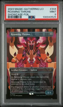 2023 MTG THE LOST CAVERNS OF IXALAN SHOWCASE-FOIL #344 ROAMING THRONE PSA 9 - Image 1