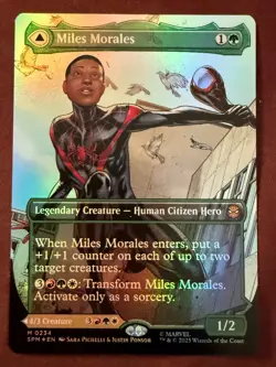 2025 Magic MTG Marvel's Spider-Man Miles Morales Foil M0234 Borderless - Image 1