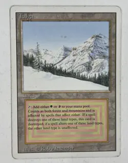 Taiga Revised MP Moderate Play MTG Magic The Gathering B - Image 1