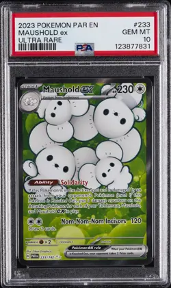 2023 POKEMON PAR EN-PARADOX RIFT ULTRA RARE #233 MAUSHOLD EX PSA 10 - Image 1