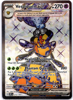 Pokemon TCG Vespiquen ex 212/197 Obsidian Flames Holo Ultra Rare Near Mint - Image 1