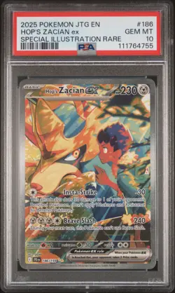 2025 POKEMON JTG EN-JOURNEY TOGETHER #186 HOP'S ZACIAN EX PSA 10 - Image 1
