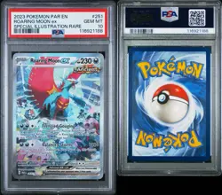 Pokemon PAR EN Roaring Moon ex Special Illustration Rare SIR 251/182 PSA 10 GEM - Image 3