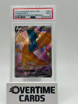 2020 Pokemon Sword and Sheild Charizard V Champion Path ETB SWSH50 PSA 9 - Image 1