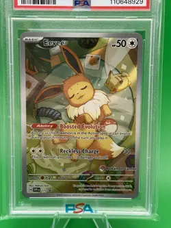 Pokemon Center ETB Promo 2025 SVP Prismatic Evolutions Eevee #173 PSA 10 - Image 2