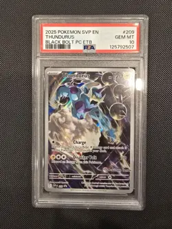 Thundurus Black Bolt ETB Promo Pokemon Center Stamp PSA 10 - Image 3