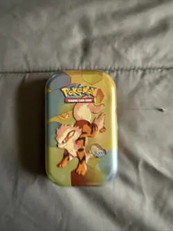 Pokemon TCG 151 Arcanine and Omanyte Tin EMPTY (NO PACKS) - Image 1