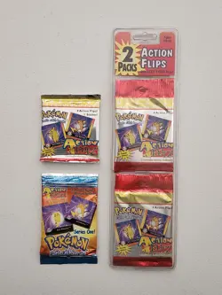 1999 Pokemon Action Flipz Variety 4-Pack Lot - New & Sealed - Image 1