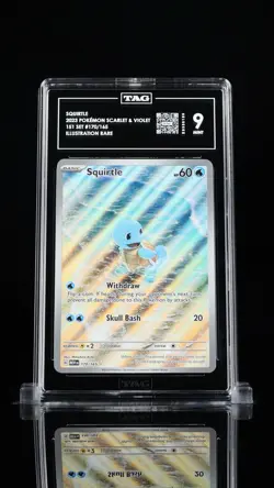 ‼SQUIRTLE 2023 POKEMON SCARLET & VIOLET 151 SET #170/165 IR~ TAG GRADE 9!💨 - Image 1