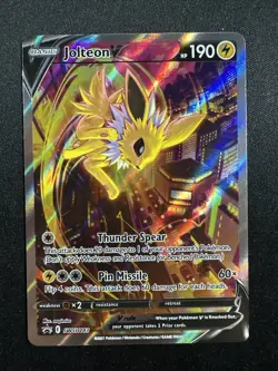 Jolteon V Sword & Shield Holo Black Star Promo Pokemon English - Image 1