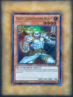 Yugioh Wulf, Lightsworn Hunter BLLR-EN039 Ultra Rare 1st Ed NM - Image 1
