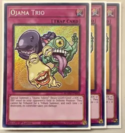 3x Ojama Trio 1st Edition Secret Rare BLMM-EN010 Yu-Gi-Oh! - Image 1