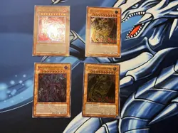 YuGiOh 2004 SOI Uria Harmon Raviel Sacred Beasts Ultimate Rare First Edition 4x - Image 1
