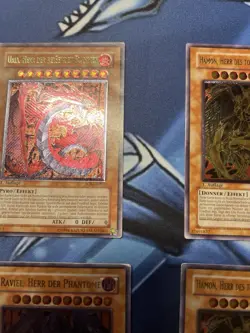 YuGiOh 2004 SOI Uria Harmon Raviel Sacred Beasts Ultimate Rare First Edition 4x - Image 4